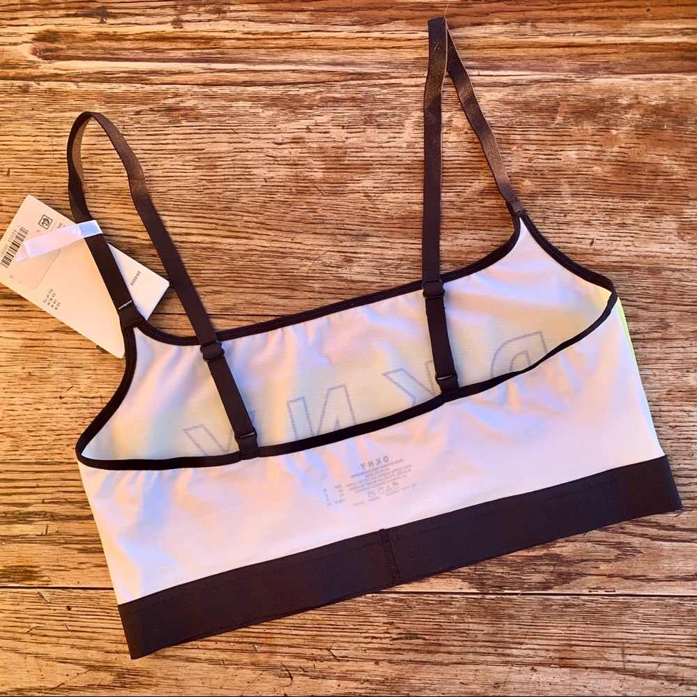 CLEARANCE DKNY Scoop Bralette—Seamless, Yellow Logo - Picture 4 of 7